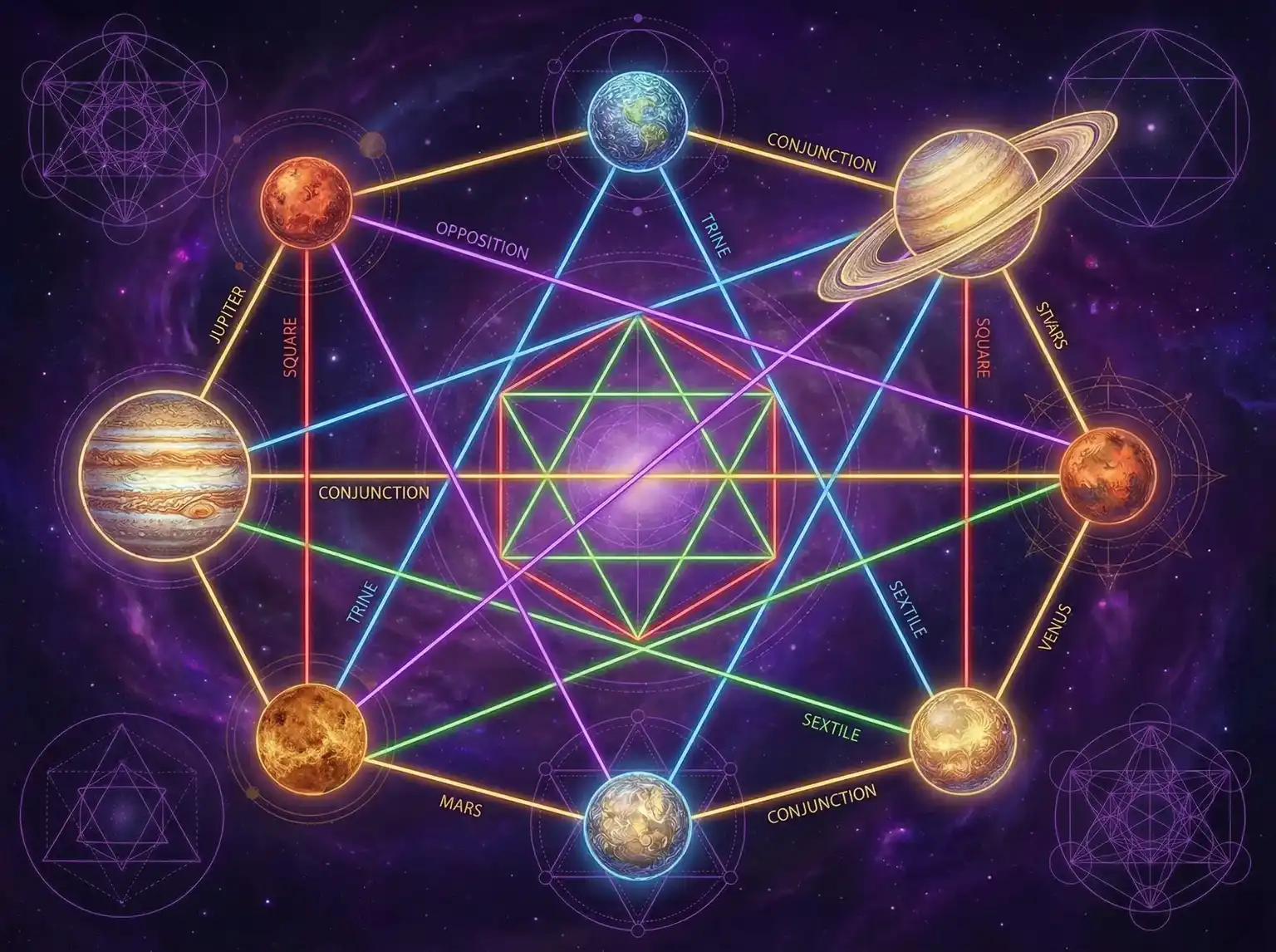 行星相位解读 - 专找老阿姨 | 占星学进阶